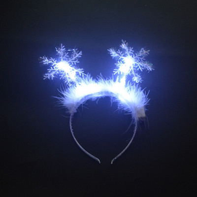 Ενήλικες Παιδιά που αναβοσβήνουν Πράσινο Δέντρο Κεφαλόδεσμο LED Light Up Star Snowflake Hair Band Δώρο Πρωτοχρονιάτικο Χριστουγεννιάτικο Navidad Διακόσμηση 2023