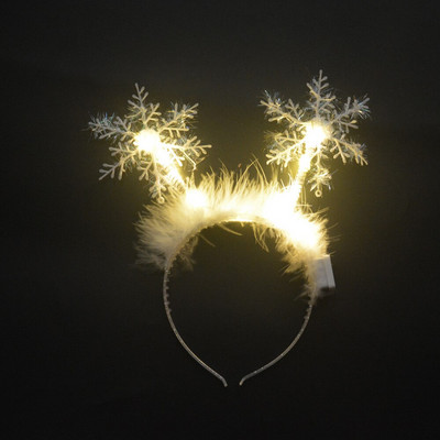 Ενήλικες Παιδιά που αναβοσβήνουν Πράσινο Δέντρο Κεφαλόδεσμο LED Light Up Star Snowflake Hair Band Δώρο Πρωτοχρονιάτικο Χριστουγεννιάτικο Navidad Διακόσμηση 2023