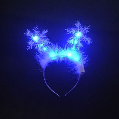 Ενήλικες Παιδιά που αναβοσβήνουν Πράσινο Δέντρο Κεφαλόδεσμο LED Light Up Star Snowflake Hair Band Δώρο Πρωτοχρονιάτικο Χριστουγεννιάτικο Navidad Διακόσμηση 2023