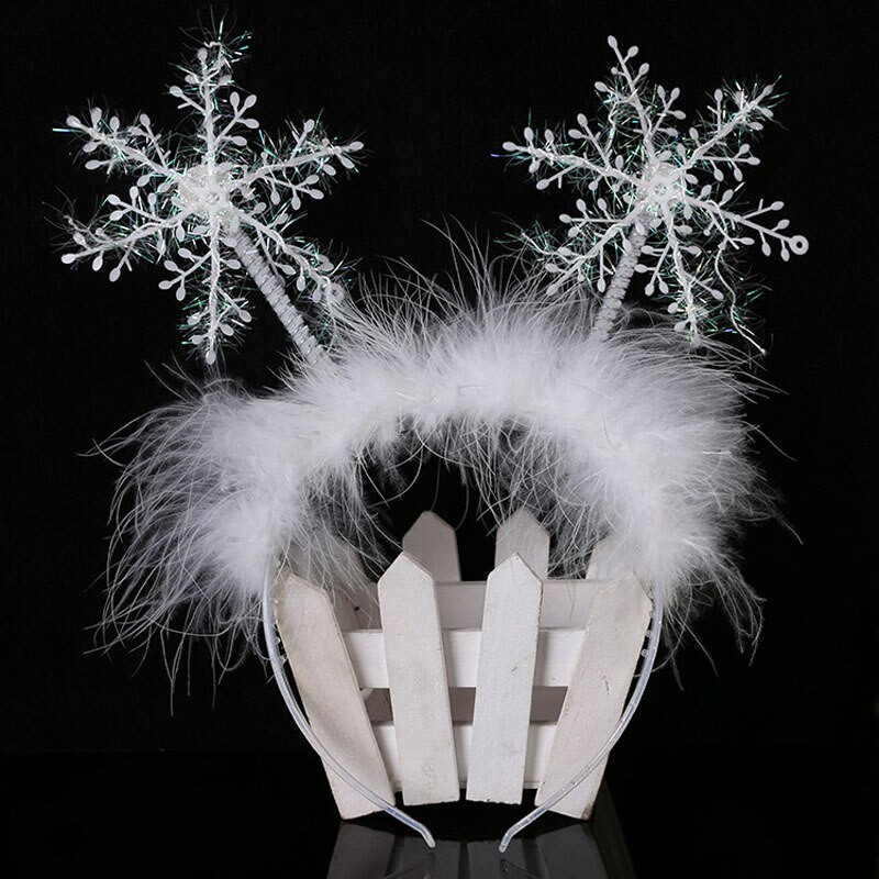 Ενήλικες Παιδιά που αναβοσβήνουν Πράσινο Δέντρο Κεφαλόδεσμο LED Light Up Star Snowflake Hair Band Δώρο Πρωτοχρονιάτικο Χριστουγεννιάτικο Navidad Διακόσμηση 2023