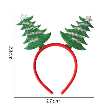 Коледни ленти за глава Santa Tree Elk лента за коса Коледни декорации 2022 Шапки Нова година Коледа Navidad Noel Парти сувенири Консумативи