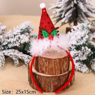 Božićna traka za glavu Drvo Djed Božićnjak Elkovi rogovi Dodaci za kosu za djevojčice Pokrivala za glavu Ukrasi od sobova Elkove uši Božićni ukrasi