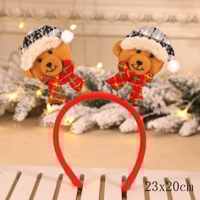 Božićna traka za glavu Drvo Djed Božićnjak Elkovi rogovi Dodaci za kosu za djevojčice Pokrivala za glavu Ukrasi od sobova Elkove uši Božićni ukrasi