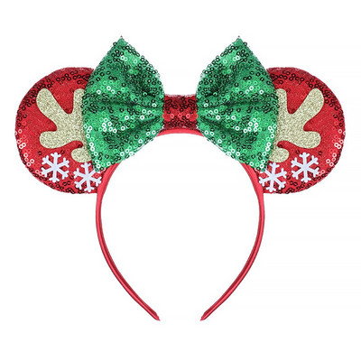 Bentite cu urechi de șoricel Bentita de Crăciun pentru fete, cu paiete, pentru copii, pentru Halloween, pentru cap, accesorii pentru păr, Cadouri pentru petrecere, cosplay