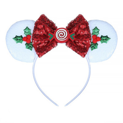 Bentite cu urechi de șoricel Bentita de Crăciun pentru fete, cu paiete, pentru copii, pentru Halloween, pentru cap, accesorii pentru păr, Cadouri pentru petrecere, cosplay