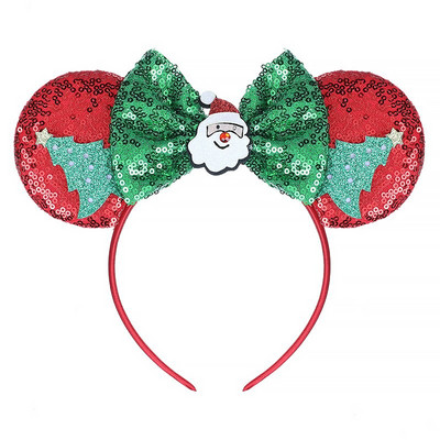 Bentite cu urechi de șoricel Bentita de Crăciun pentru fete, cu paiete, pentru copii, pentru Halloween, pentru cap, accesorii pentru păr, Cadouri pentru petrecere, cosplay