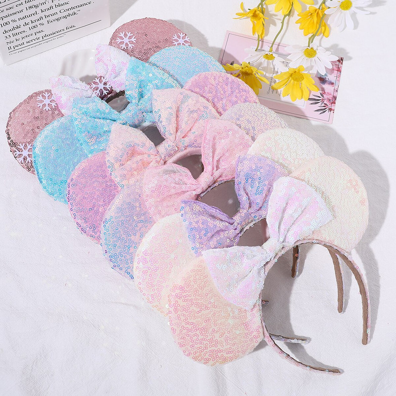 2022. Trendy traka za glavu s mišjim ušima za žene, klasična 5 inčna mašna za djevojčice, traka za kosu s vrućim rasprodajama, putni dodaci za kosu