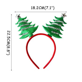 Коледна лента за глава Reindeer Xmas Tree Headwear Hair Band Decorations Children Christmas Costume Party New Year Navidad 2020 gift