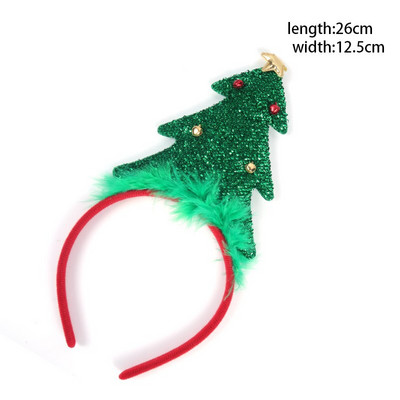 Božićna traka za glavu Sob Božićno drvce Pokrivalo za glavu Traka za kosu Dekoracije Dječji božićni kostim Zabava Nova godina Navidad 2020. dar