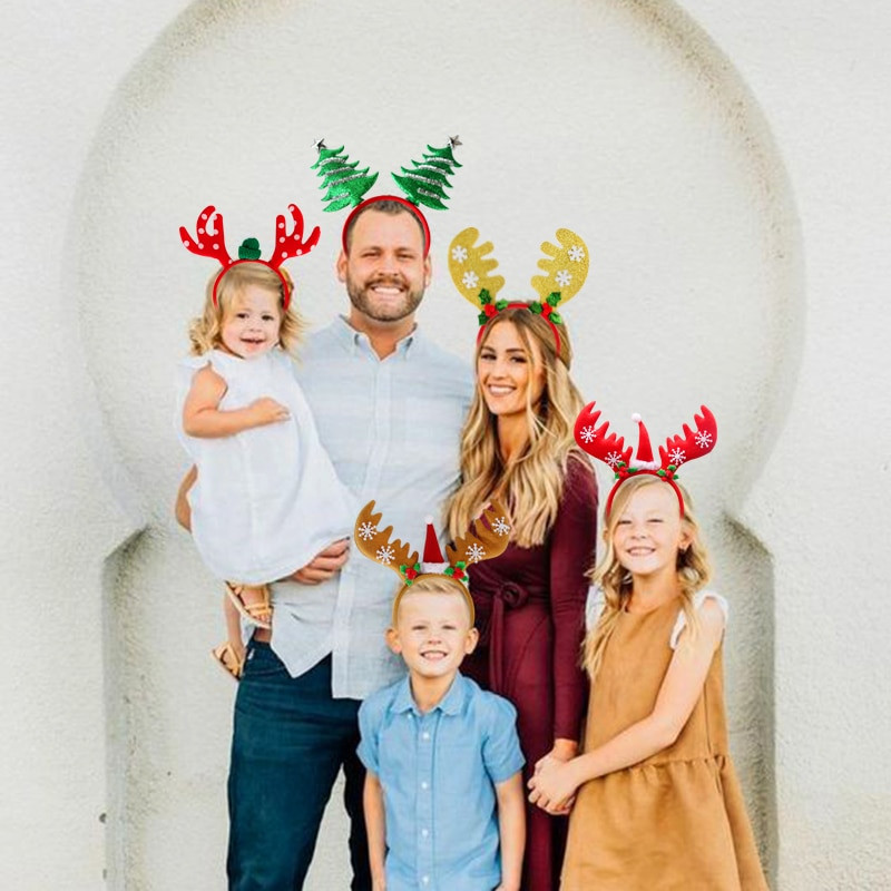 Božićna traka za glavu Sob Božićno drvce Pokrivalo za glavu Traka za kosu Dekoracije Dječji božićni kostim Zabava Nova godina Navidad 2020. dar