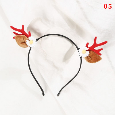 Jõulupeapael Põhjapõdrasarved Horn Flower Juuksepaelad Peakatted lastele Täiskasvanute Uusaasta Navidad Party Halloween Cosplay