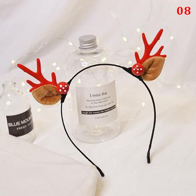 Jõulupeapael Põhjapõdrasarved Horn Flower Juuksepaelad Peakatted lastele Täiskasvanute Uusaasta Navidad Party Halloween Cosplay