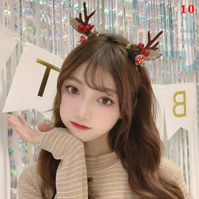 Jõulupeapael Põhjapõdrasarved Horn Flower Juuksepaelad Peakatted lastele Täiskasvanute Uusaasta Navidad Party Halloween Cosplay