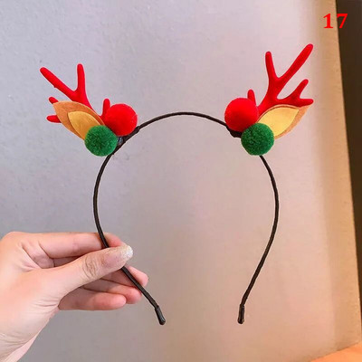Jõulupeapael Põhjapõdrasarved Horn Flower Juuksepaelad Peakatted lastele Täiskasvanute Uusaasta Navidad Party Halloween Cosplay