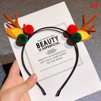 Jõulupeapael Põhjapõdrasarved Horn Flower Juuksepaelad Peakatted lastele Täiskasvanute Uusaasta Navidad Party Halloween Cosplay