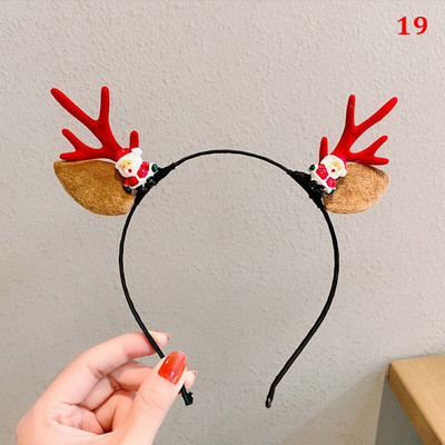 Jõulupeapael Põhjapõdrasarved Horn Flower Juuksepaelad Peakatted lastele Täiskasvanute Uusaasta Navidad Party Halloween Cosplay