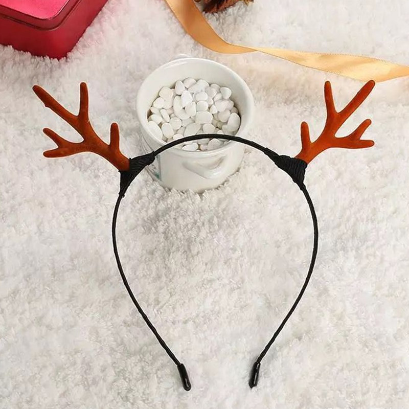 Bandă de Crăciun Coarn de ren Coarn de floare Bandă de păr închizătoare Crăciun pentru copii Adulti Anul Nou Petrecere de Halloween Cosplay