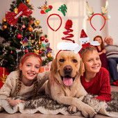 Božićna traka za glavu Djed Božićnjak Elk Božićni snjegović Pokrivalo za kosu Obruč za kosu Djeca Odrasli favoriziraju božićne ukrase za dom 2023. Navidad