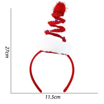 Коледна лента за глава Дядо Коледа Елк Коледа Снежен човек Обръч за коса Деца Възрастни предпочитат коледна украса за дома 2023 Navidad