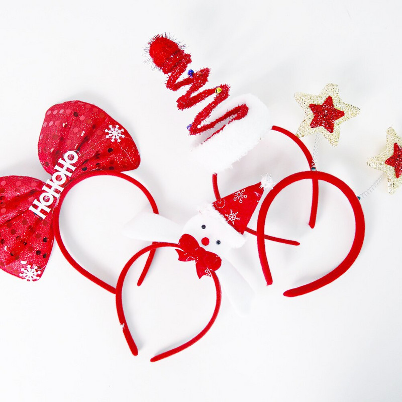 Božićna traka za glavu Djed Božićnjak Elk Božićni snjegović Pokrivalo za kosu Obruč za kosu Djeca Odrasli favoriziraju božićne ukrase za dom 2023. Navidad
