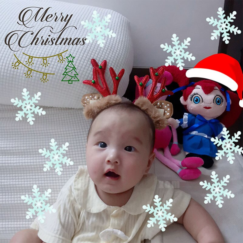 Jõulusarvpeapaelad Jõulud Juuksekaunistused Aksessuaarid Peapael Uhked põhjapõdra kõrvade peapaelad 2023. aasta uusaasta kaunistused