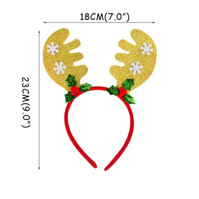 Bentite de Crăciun Pom de Crăciun Corn de ren Bentita de păr Petrecere de Crăciun Cercetă de păr pentru copii 2022 Ochelari de Crăciun Recuzită pentru cabina foto