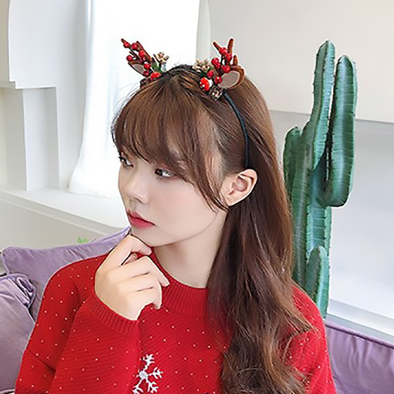 1PC Party Traka za glavu Elk Mačje uho Dodaci za kosu Jelenji rog Božićni rekviziti za fotografije Djeca Odrasli Novogodišnji dekor