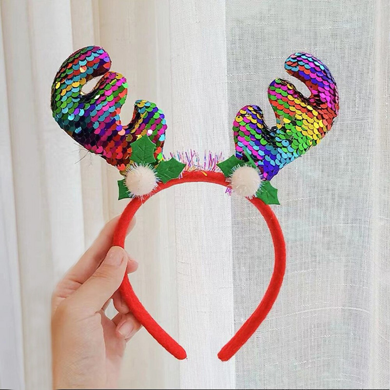 Χριστουγεννιάτικες κορδέλες Παιδικά Κερατάκια Santa Elk Baby Headband για Παιδιά Ενήλικες Diadem Elf Ears Horns Navidad Δώρα Αξεσουάρ μαλλιών
