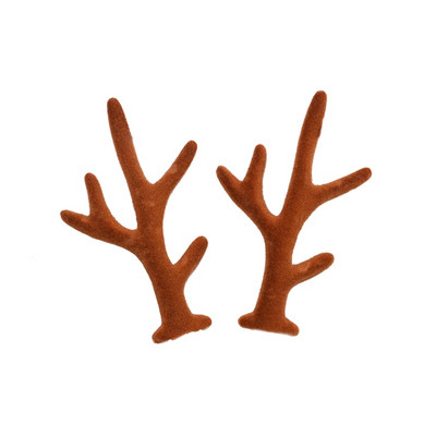 5 perechi de coarne de simulare roșii/maronii DIY handmade drăguț bentiță accesorii pentru capsă Material pentru decorațiuni pentru petrecerea de Crăciun Rezită foto