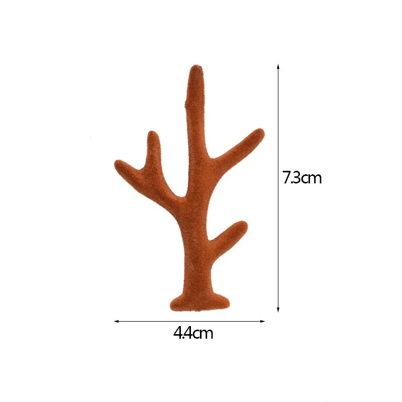 5 perechi de coarne de simulare roșii/maronii DIY handmade drăguț bentiță accesorii pentru capsă Material pentru decorațiuni pentru petrecerea de Crăciun Rezită foto