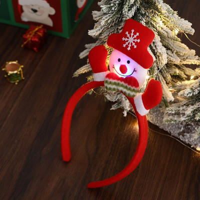 Χριστουγεννιάτικο κεφαλόδεσμο LED Χριστουγεννιάτικα στολίδια Δώρο φουρκέτα Κέρατα κεφαλόδεσμος Άγιος Βασίλης Χιονάνθρωπος Αλυκή Πρωτοχρονιάτικη Διακόσμηση