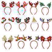 Set de 3 bucăți de bentite de Crăciun și rame de ochelari Design asortat pentru Crăciun Rechizite pentru petreceri de Crăciun Decorare favoruri de petrecere