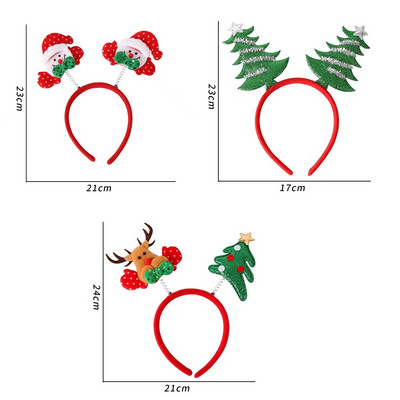 Set de 3 bucăți de bentite de Crăciun și rame de ochelari Design asortat pentru Crăciun Rechizite pentru petreceri de Crăciun Decorare favoruri de petrecere
