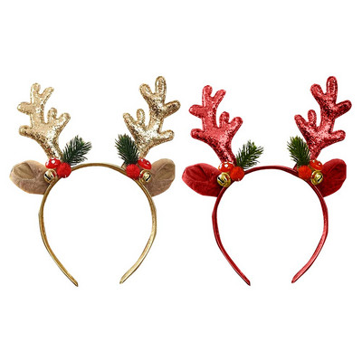 Antlers Headband Festive Supplies Christmas Staghorn Bell Antler Hair Hoop Party Props Άνετα για γάμους γενεθλίων Cosplay