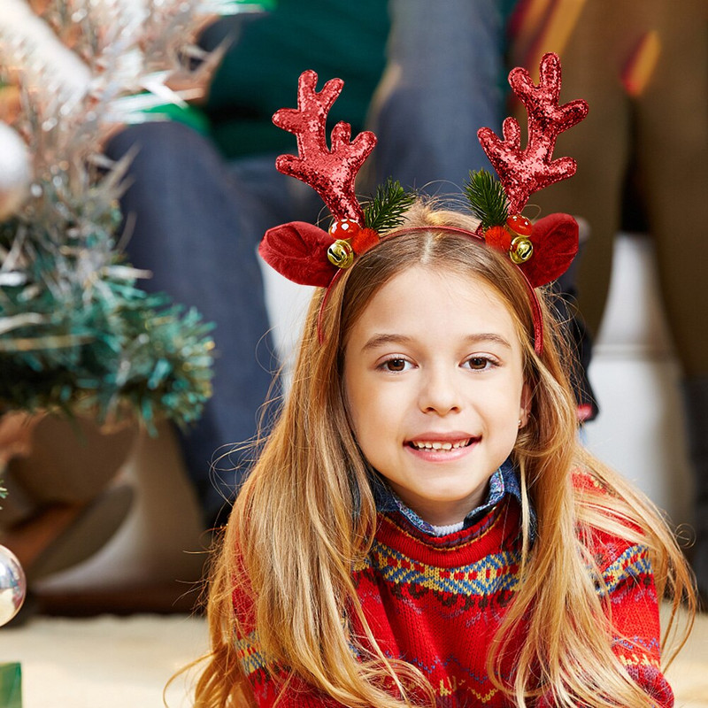 Antlers Headband Festive Supplies Christmas Staghorn Bell Antler Hair Hoop Party Props Άνετα για γάμους γενεθλίων Cosplay