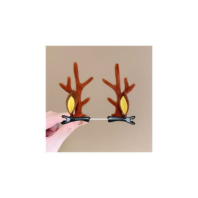 Χριστουγεννιάτικη Διακόσμηση Κοριτσάκι Παιδικό Κεφαλόδεσμο 2τμχ Noel Kerst Κόκκινα Κέρατα Καμπάνα Χριστουγεννιάτικα Αξεσουάρ μαλλιών Γυναικεία Δώρο Διακόσμηση σπιτιού