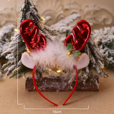 Νέο χριστουγεννιάτικο βελούδινο στεφάνι για μαλλιά Χαριτωμένο στολίδι με κορδόνια από ελαφάκια Santa Tree Παιδικά ενήλικες στολίδι για Χριστουγεννιάτικο πάρτι Cosplay