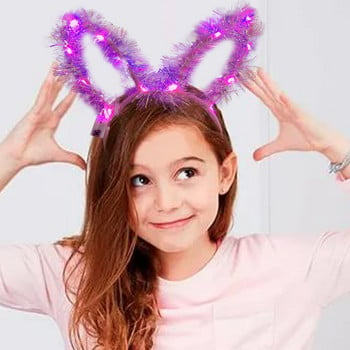 Χριστουγεννιάτικο κεφαλόδεσμο Hairband Deer Luminous Hair Band Rabbit Ears Headband Head Hoop Headwear Xmas Navidad Party Kids Favor