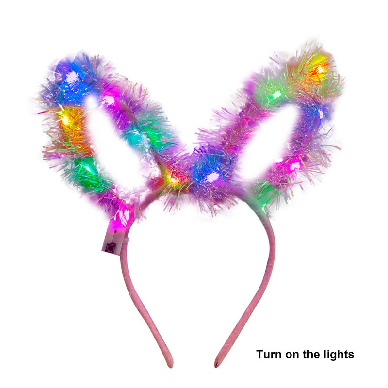Božićna traka za kosu Traka za kosu Jelen svjetleća traka za kosu Zečje uši Traka za glavu Obruč za glavu Pokrivalo za glavu Xmas Navidad Party Poklon za djecu