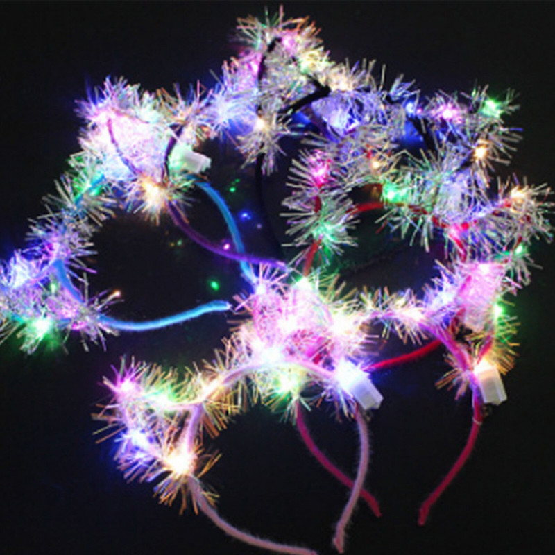 Božićna traka za kosu Traka za kosu Jelen svjetleća traka za kosu Zečje uši Traka za glavu Obruč za glavu Pokrivalo za glavu Xmas Navidad Party Poklon za djecu