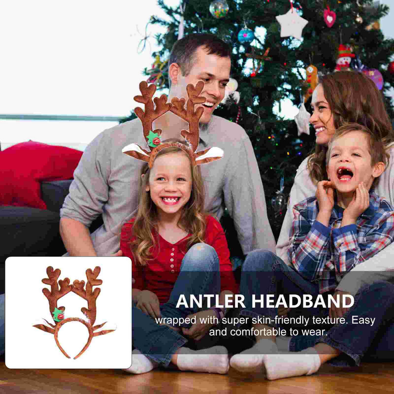 Bandă pentru cap Ren Crăciun Antler Antlers Căprior Păr pentru copii Costum Cerc Piese pentru cap Urechi Bentite pentru femeie Accesorii pentru cap