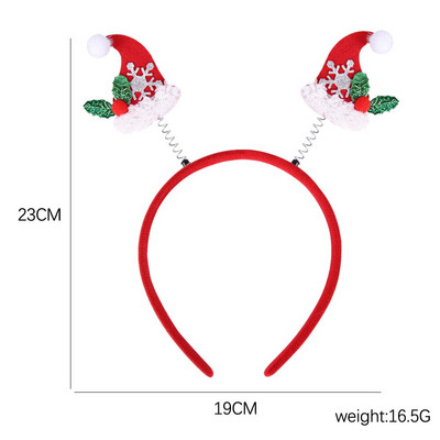 Χριστουγεννιάτικο στεφάνι τρίχας άλκος κέρατο καπέλο ξωτικού Άγιος Βασίλης Χριστουγεννιάτικη κεφαλή χιονάνθρωπος Καλά Χριστούγεννα Διακόσμηση σπιτιού Παιδική μπομπονιέρα ενηλίκων