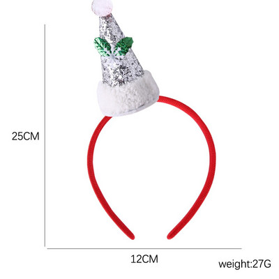 Χριστουγεννιάτικο στεφάνι τρίχας άλκος κέρατο καπέλο ξωτικού Άγιος Βασίλης Χριστουγεννιάτικη κεφαλή χιονάνθρωπος Καλά Χριστούγεννα Διακόσμηση σπιτιού Παιδική μπομπονιέρα ενηλίκων