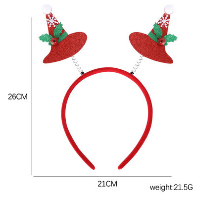 Χριστουγεννιάτικο στεφάνι τρίχας άλκος κέρατο καπέλο ξωτικού Άγιος Βασίλης Χριστουγεννιάτικη κεφαλή χιονάνθρωπος Καλά Χριστούγεννα Διακόσμηση σπιτιού Παιδική μπομπονιέρα ενηλίκων