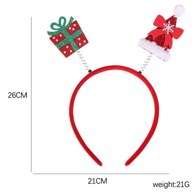 Χριστουγεννιάτικο στεφάνι τρίχας άλκος κέρατο καπέλο ξωτικού Άγιος Βασίλης Χριστουγεννιάτικη κεφαλή χιονάνθρωπος Καλά Χριστούγεννα Διακόσμηση σπιτιού Παιδική μπομπονιέρα ενηλίκων