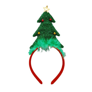 Блестяща лента за коса във формата на коледно дърво, измиване на лицето, държач за коса, коледна украса, костюми, лента за глава, нова година, детски подаръци Navidad