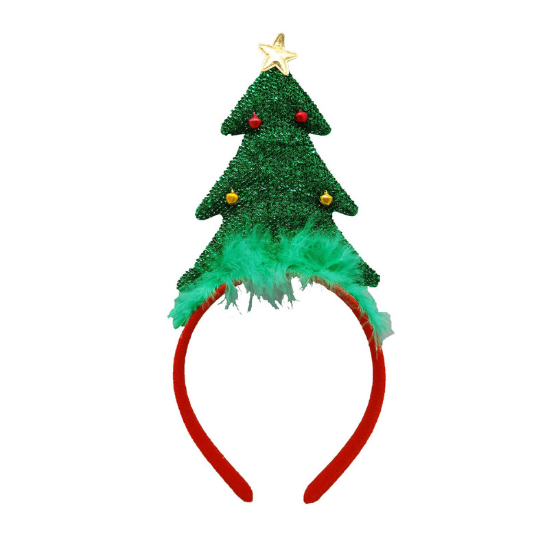 Svjetlucava traka za kosu u obliku božićnog drvca Držač za kosu za pranje lica Božićni ukrasi Kostimi Traka za glavu Novogodišnji dječji darovi Navidad