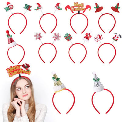 Χριστουγεννιάτικες κορδέλες Santa Tree Elk Headband Παιδικά ενήλικες Χριστουγεννιάτικα στολίδια 2023 Προμήθειες για πάρτι Δώρα Navidad