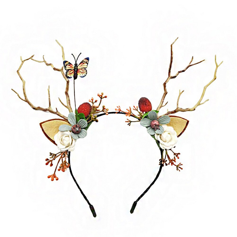 Bandă luminoasă de coarne de elan Concert de Crăciun Ramă de pădure Ureche de căprioară Accesorii pentru păr Accesorii pentru păr Scenic Scenic Recuzită foto