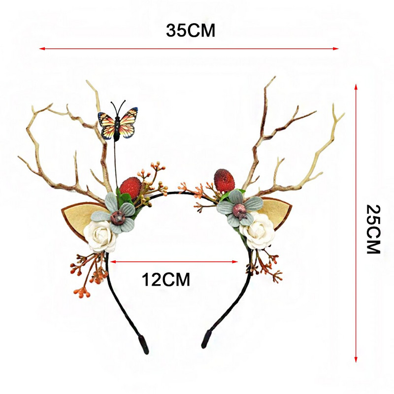 Bandă luminoasă de coarne de elan Concert de Crăciun Ramă de pădure Ureche de căprioară Accesorii pentru păr Accesorii pentru păr Scenic Scenic Recuzită foto
